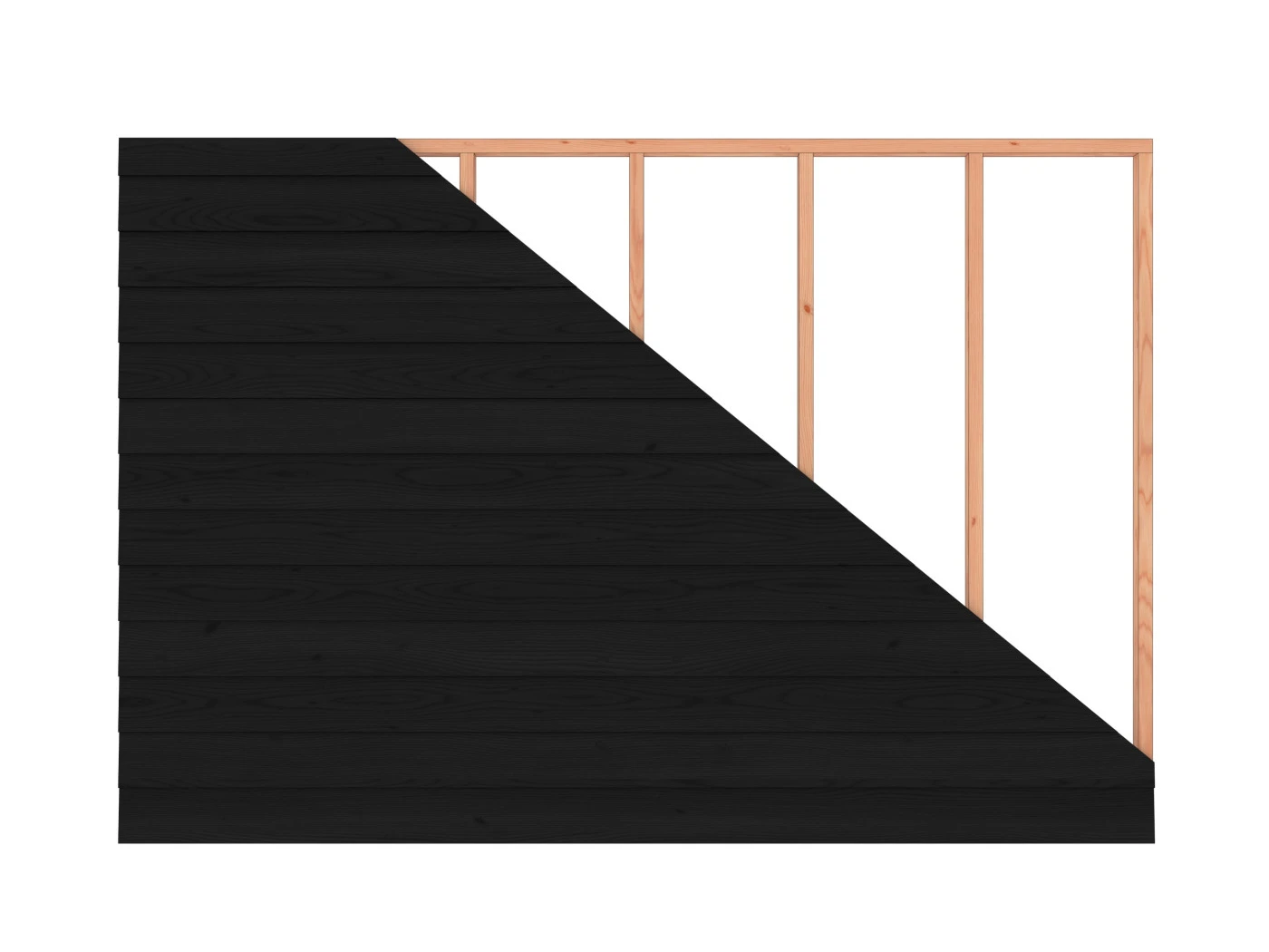 Douglas Zweeds Rabat Zwart  2.8 x 19.5 cm - Lengte 400 cm - Afbeelding 1